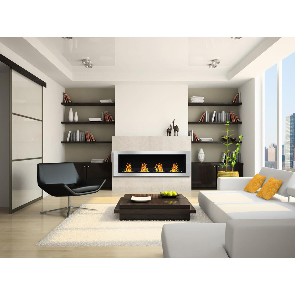 Elite Flame Luxe Ventless Wall Mounted Bio Ethanol Fuel ...