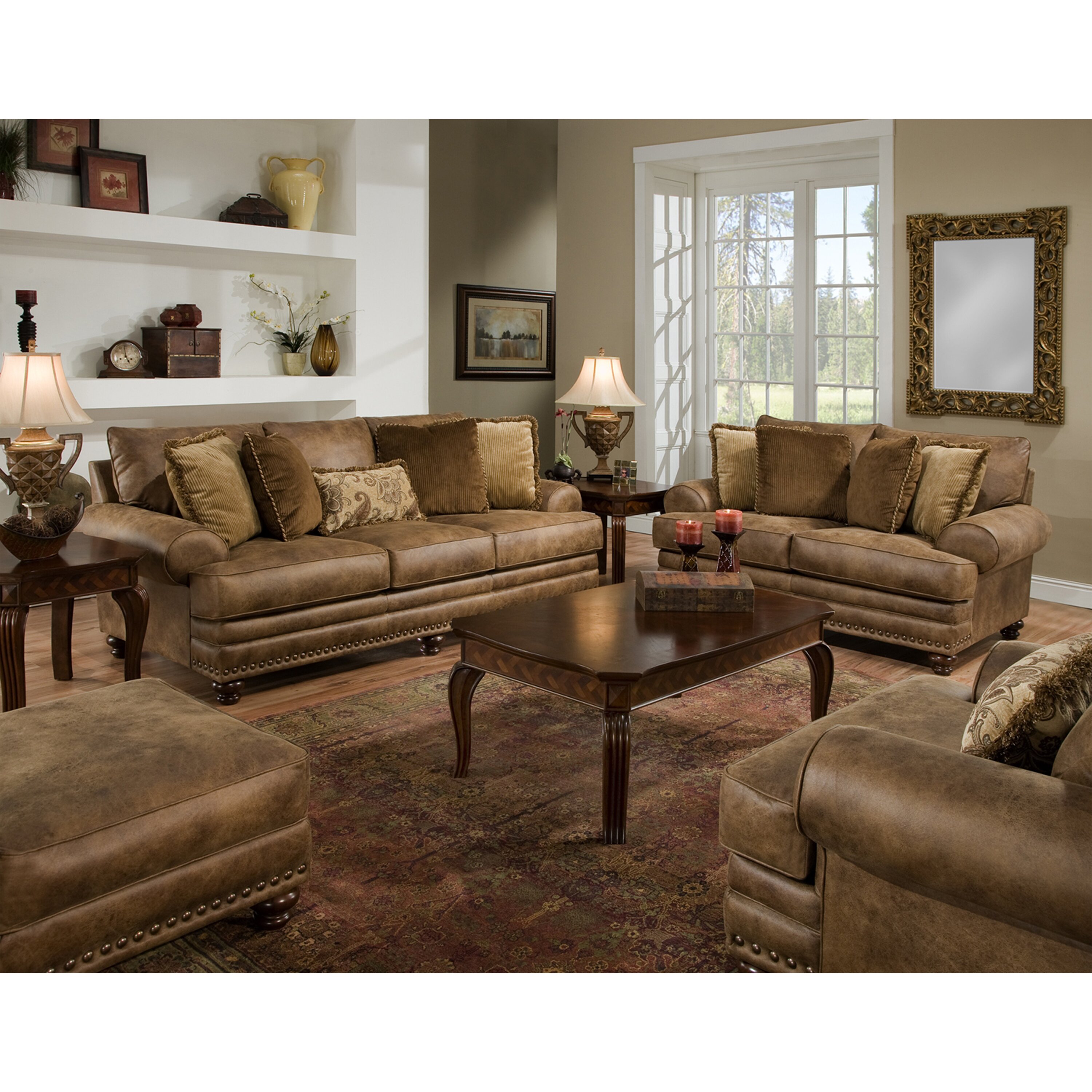 leather living room set