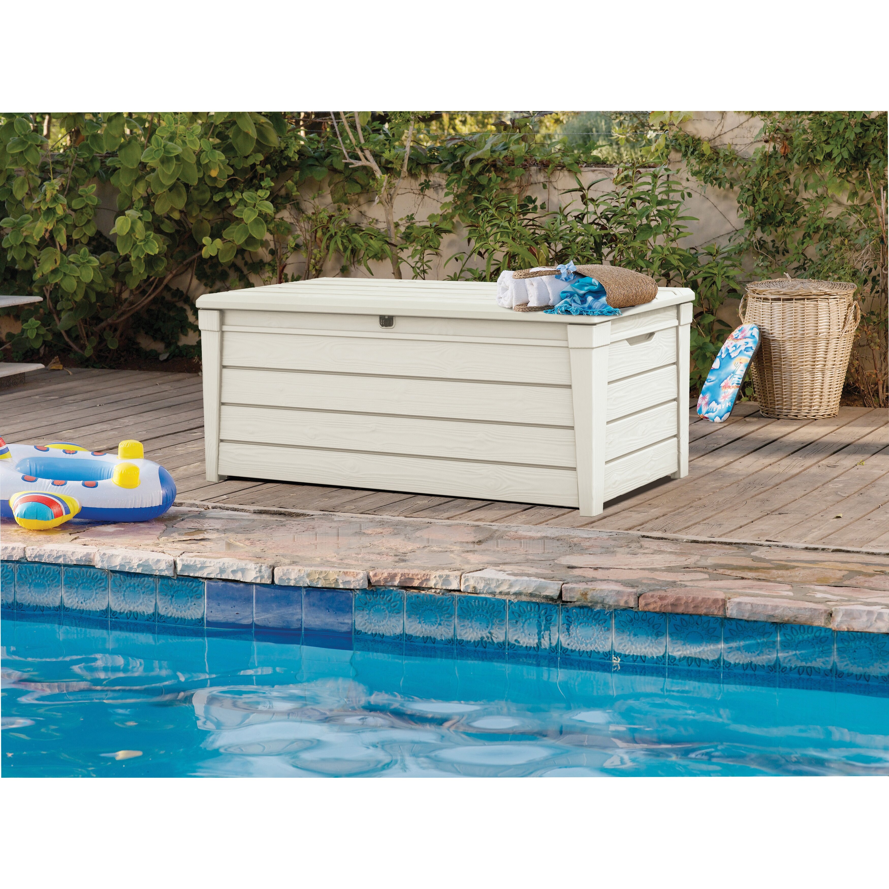 Keter Brightwood 120 Gallon Plastic Deck Box