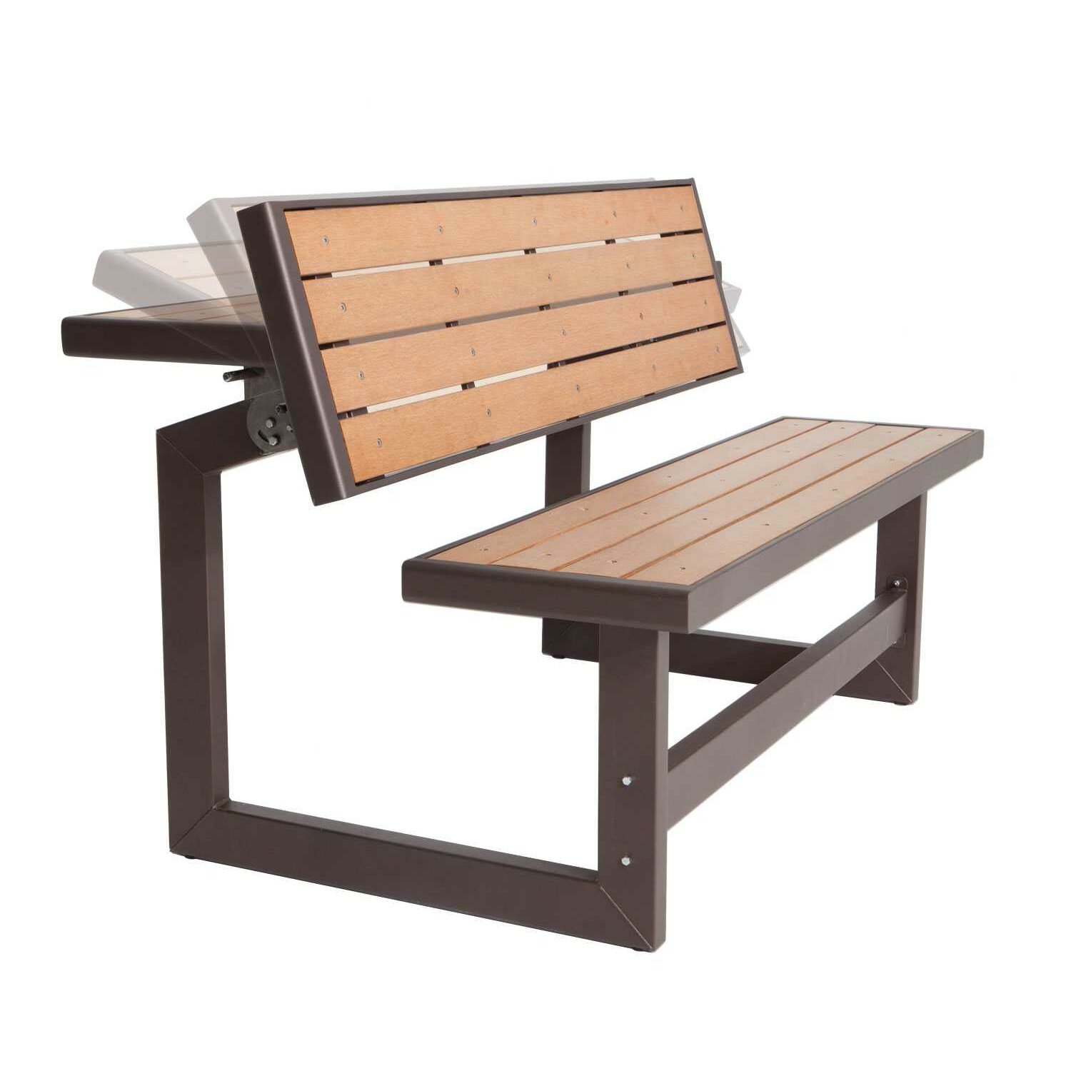 Lifetime Convertible Wood And Metal Park Bench & Reviews