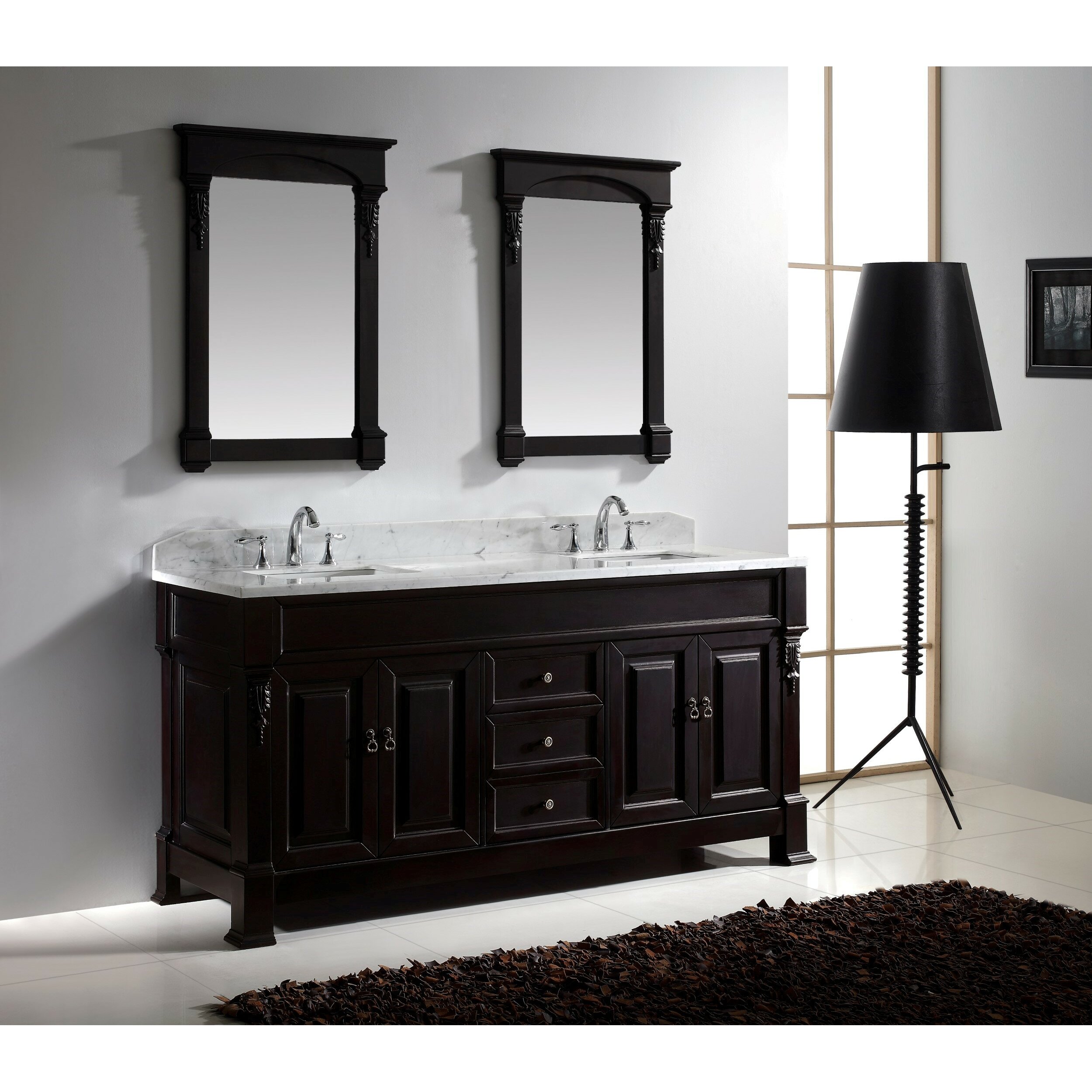 Huntshire 72quot; Double Bathroom Vanity Set with Mirror  Wayfair