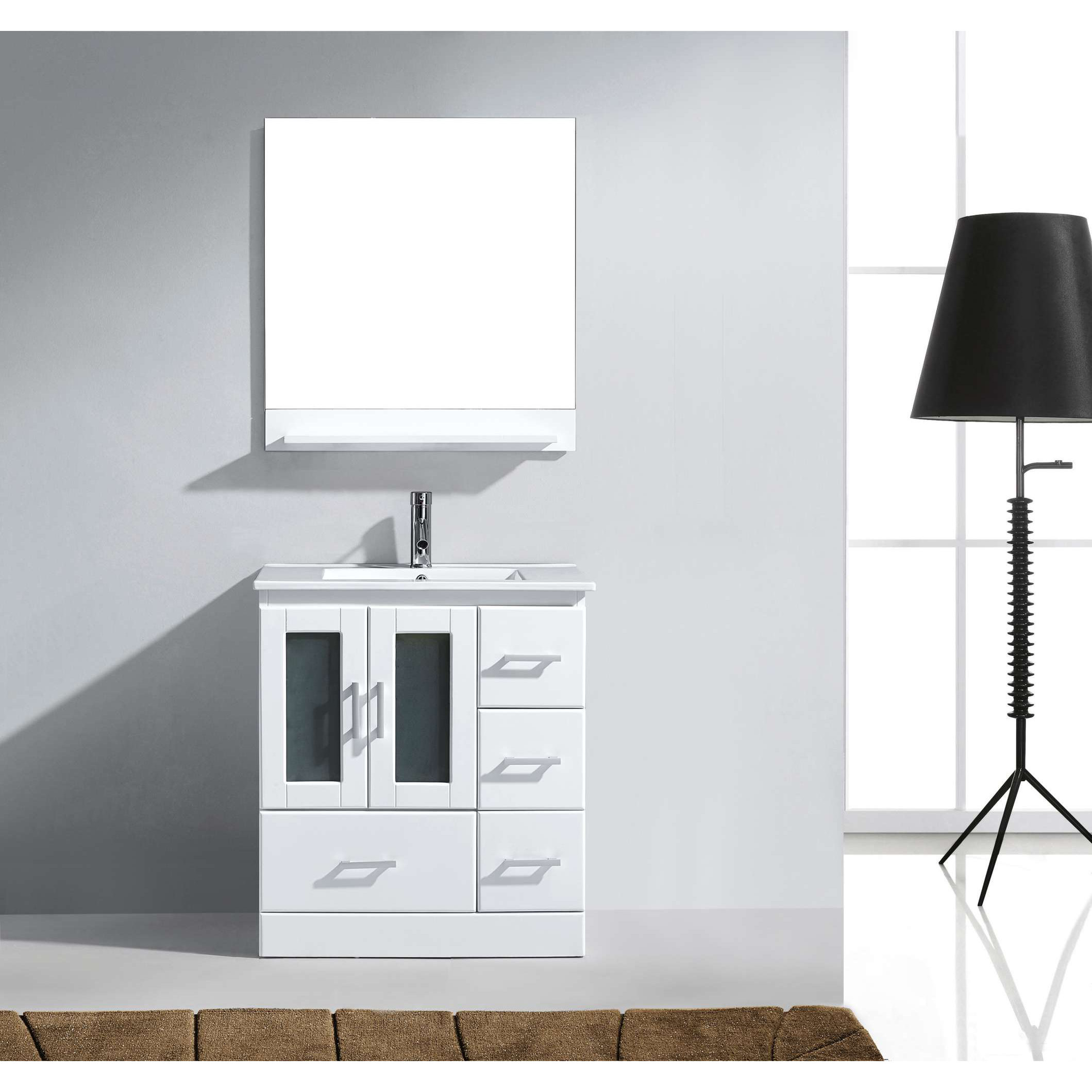Virtu Zola 30" Single Bathroom Vanity Set with Mirror & Reviews Wayfair