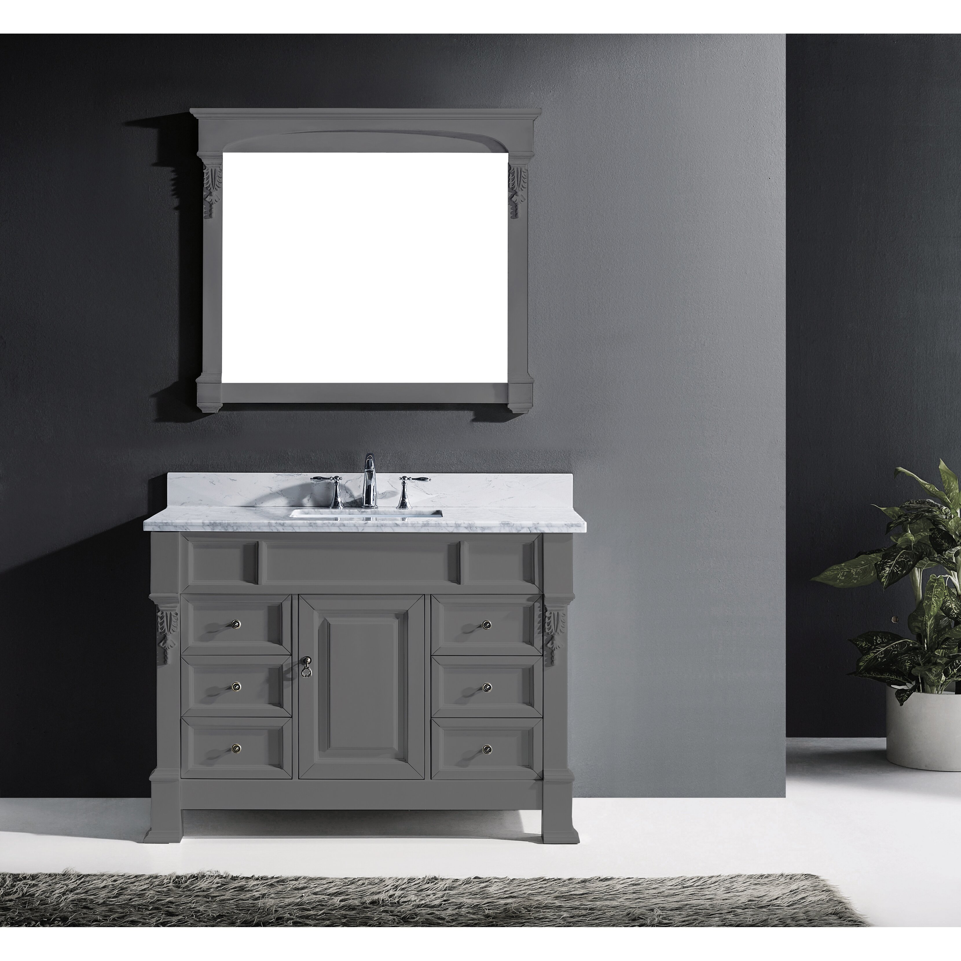 Victoria 47 Single Bathroom Vanity Set with Mirror