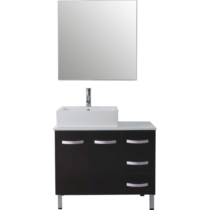 Ultra Modern Series 37" Single Bathroom Vanity Set with ...