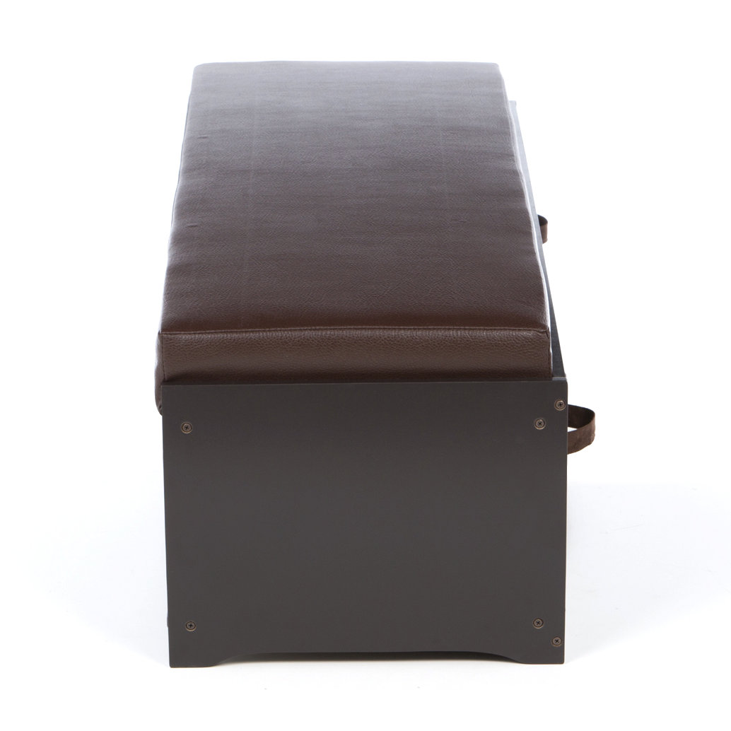 Badger Basket Kids Storage Bench With Cushion And Three Bins On