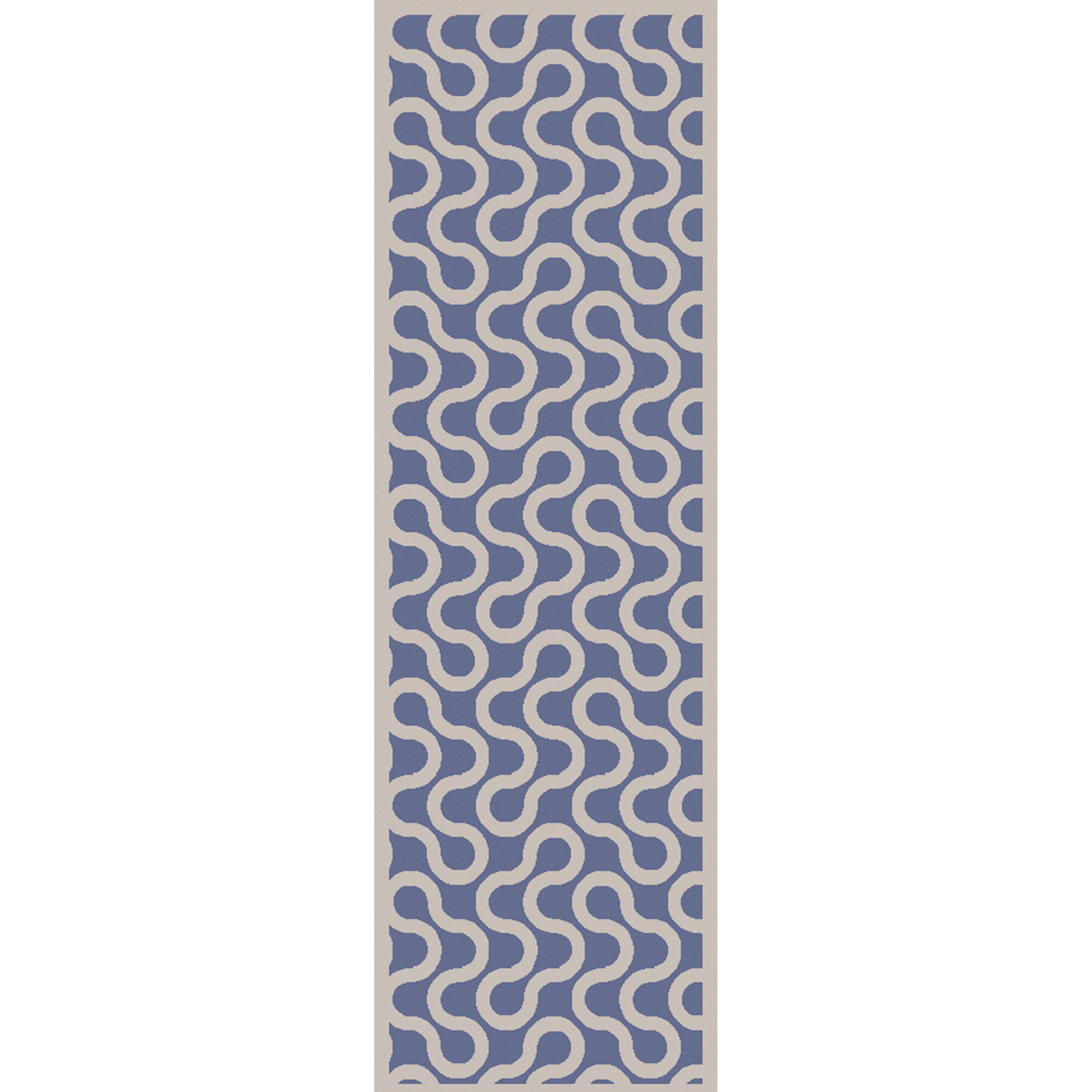 Native Cobalt/Ivory Geometric Rug by Aimee Wilder Designs