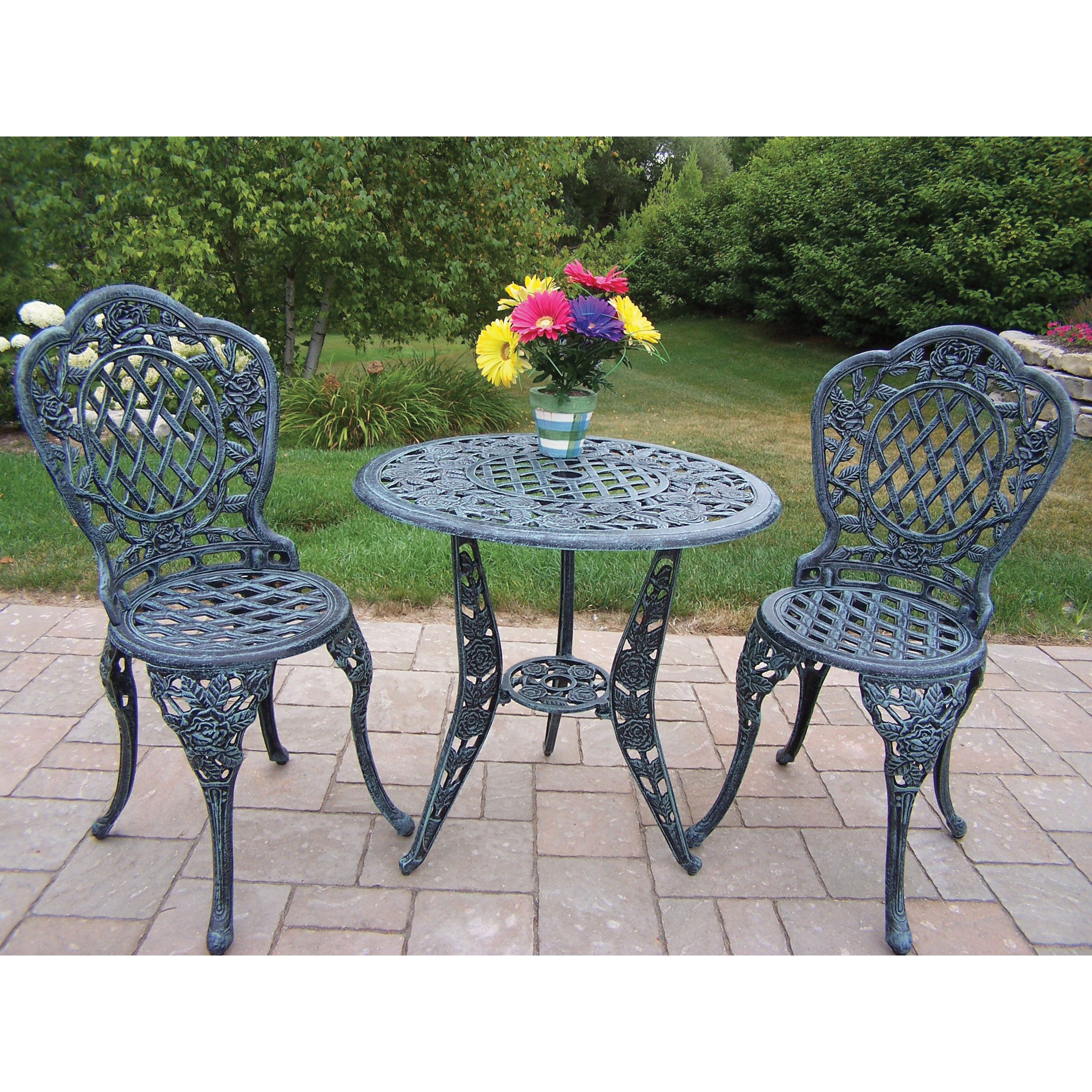 Oakland Living Tea Rose 3 Piece Bistro Set & Reviews | Wayfair Oakland Living Tea Rose 3 Piece Bistro Set & Reviews | Wayfair on Oakland Living Bistro Set id=59253