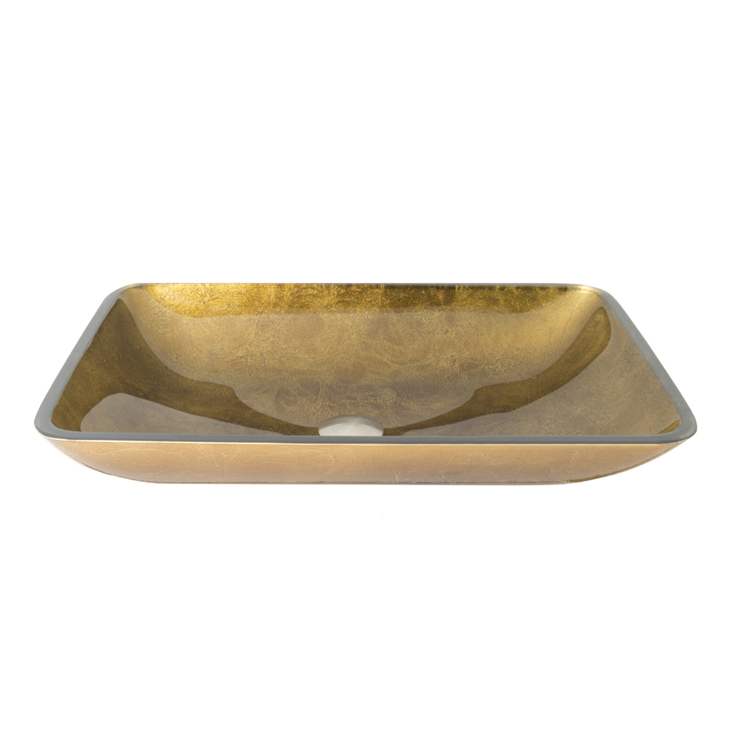 Vigo Rectangular Copper Glass Vessel Bathroom Sink & Reviews Wayfair ...