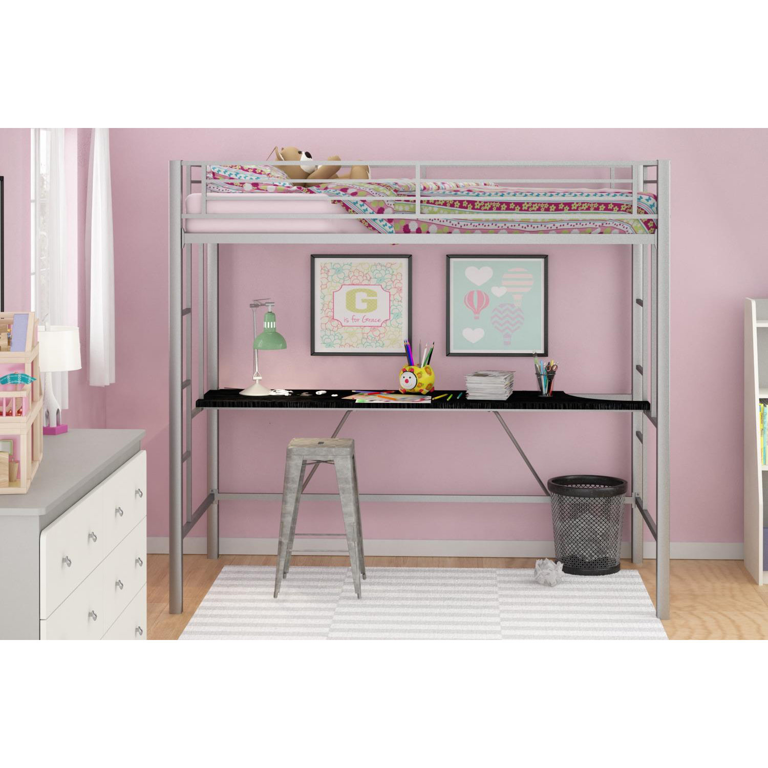 Twin Loft Bed with Desk Wayfair