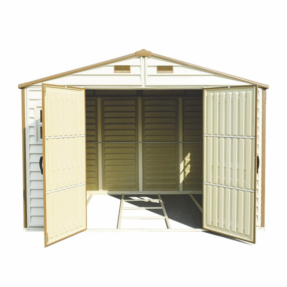 Building Products Woodside 10 1/2 ft. W x 8ft. D Vinyl Storage Shed