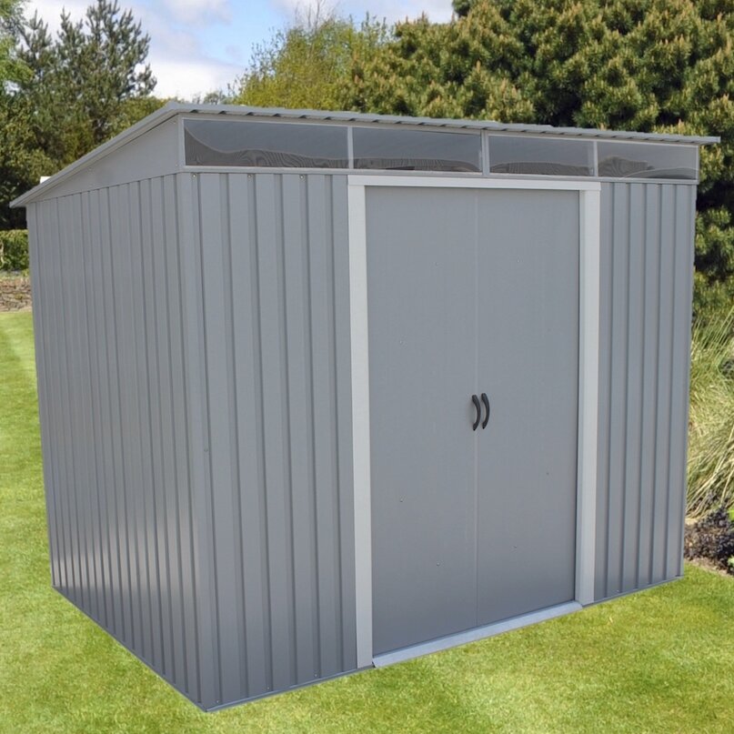8.6 Ft. W x 6 Ft. D Metal Lean-To Shed | Wayfair