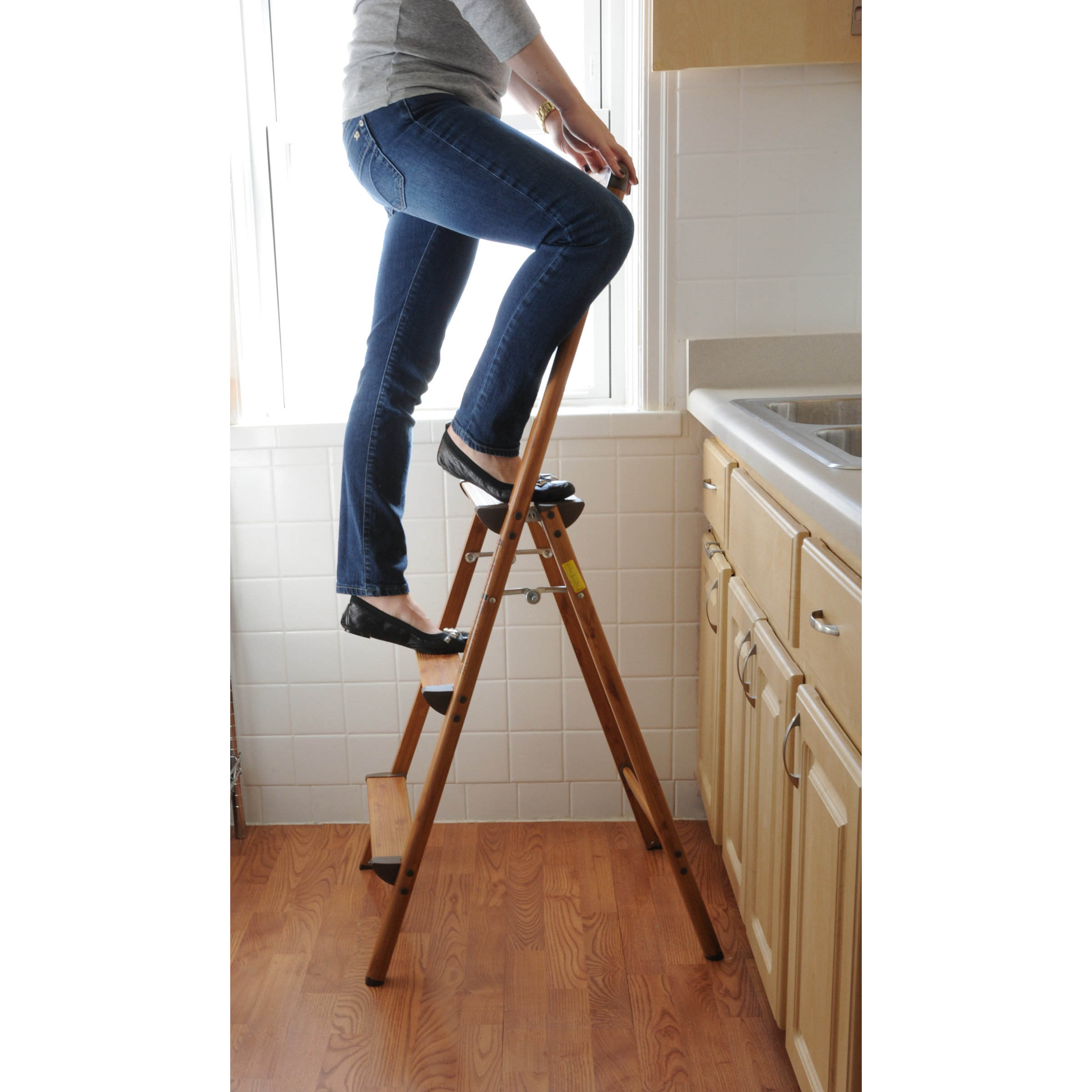 Buffalo Tools AmeriHome 5 Ft. Aluminum Lightweight Step Ladder with 225
